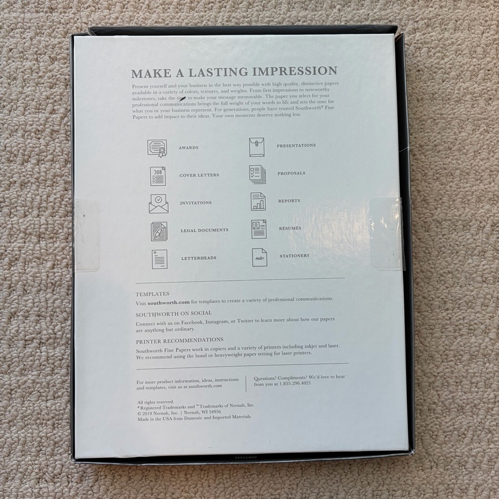 Southworth White Résumé Paper Pack - Picture 4 of 7